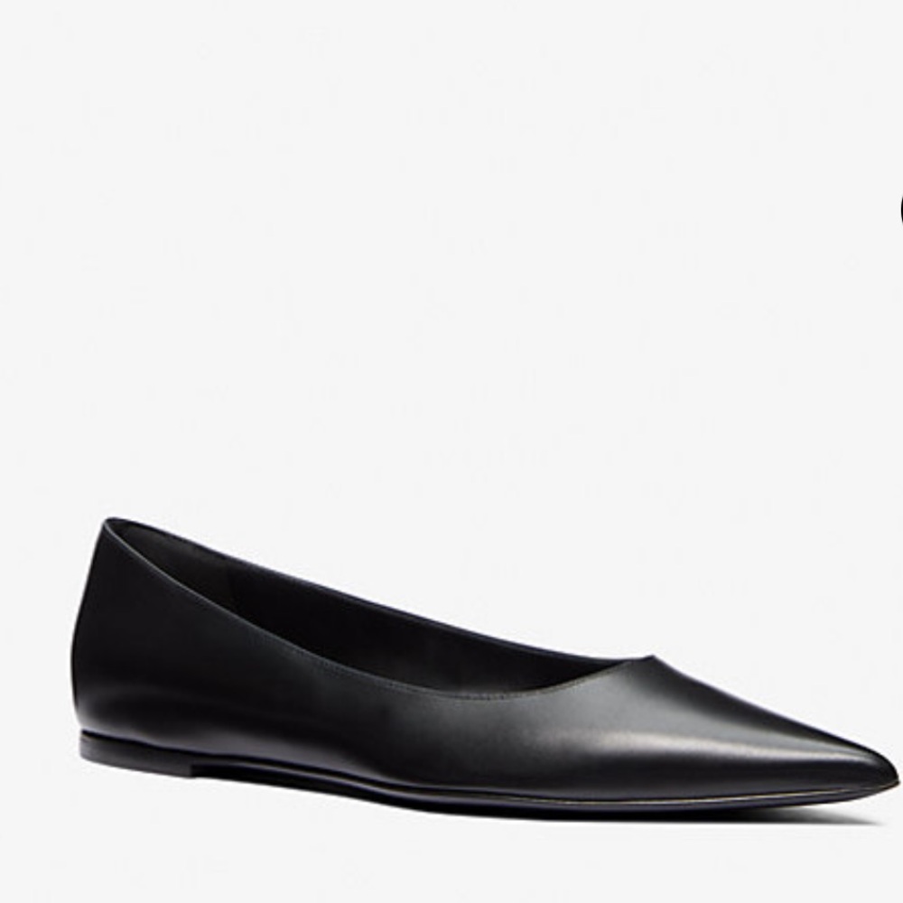 Michael Kors Collection Renata Leather Skimmer Flats - black - size 38 (8)
